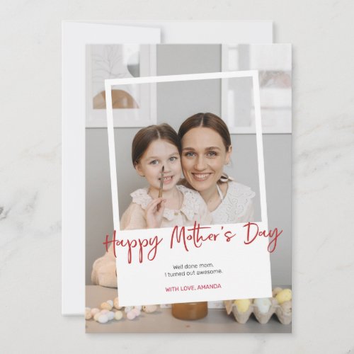 Mothers Day Photo Holiday Card