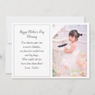 Mother's Day Photo Holiday Card From Baby