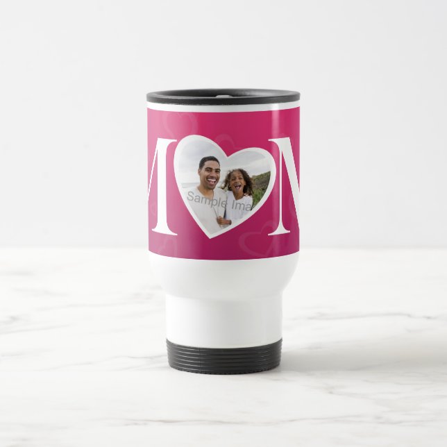 Mothers Day Photo O Heart MOM Mug (Center)