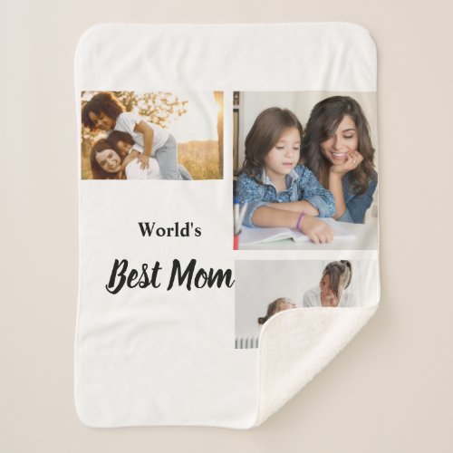 Mothers Day Photo Sherpa Blanket