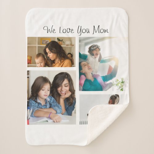 Mothers Day Photo Sherpa Blanket
