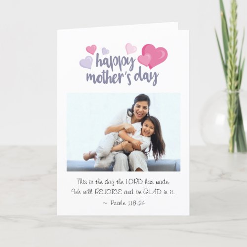 Mothers Day Photo This is the Day Christian Bible Holiday Card