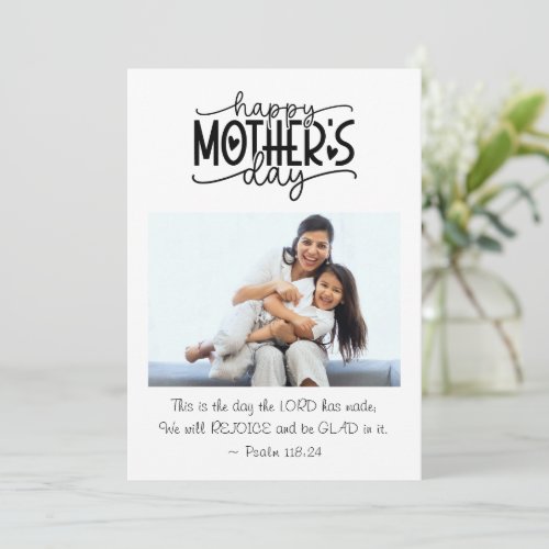 Mothers Day Photo This is the Day Christian Bible Holiday Card