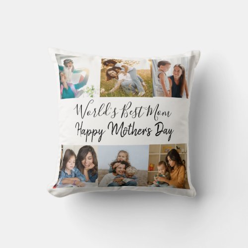Mothers Day Photo Throw Pillow