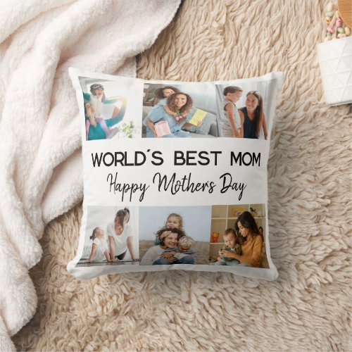 Mothers Day Photo Throw Pillow