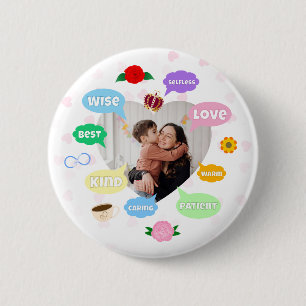 Mothers Day Photo Word Clouds Best Mom Mother Button