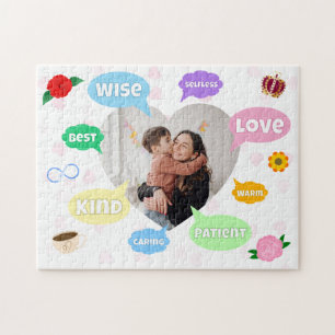 Mothers Day Photo Word Clouds Best Mom Mother Jigsaw Puzzle