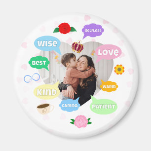 Mothers Day Photo Word Clouds Best Mom Mother Magnet