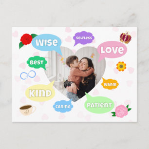 Mothers Day Photo Word Clouds Best Mom Mother Postcard