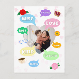 Mothers Day Photo Word Clouds Best Mom Mother Postcard