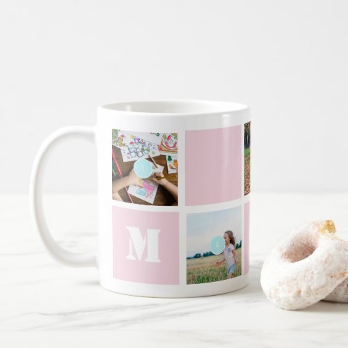 Mothers Day Pink 5 Photos Mom Collage Mug