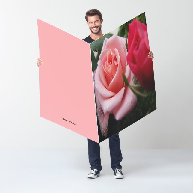 Mothers Day Pink and Red Rose 36x48 Card (In Situ)