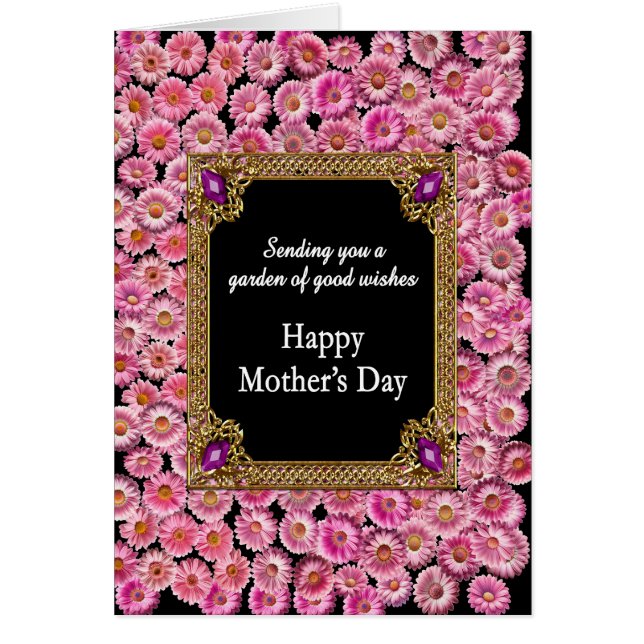 Mother's Day Pink Daisies Cards (Front)
