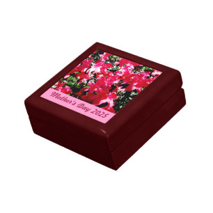 Mother's Day Pink Floral Jewelry Box