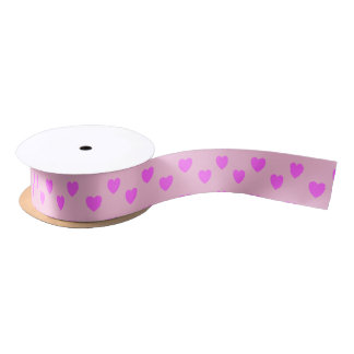 Mother's Day Pink hearts Satin Ribbon