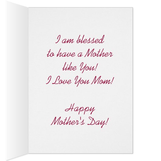 Mother's Day Pink Rose (Inside (Right))