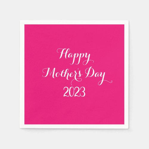 Mothers Day Pink White Custom Color Colorful Cute Napkins