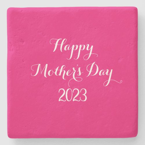 Mothers Day Pink White Custom Color Colorful Cute Stone Coaster