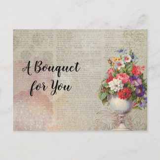 Mother's Day Planter Colorful Flowers Newspaper Postcard