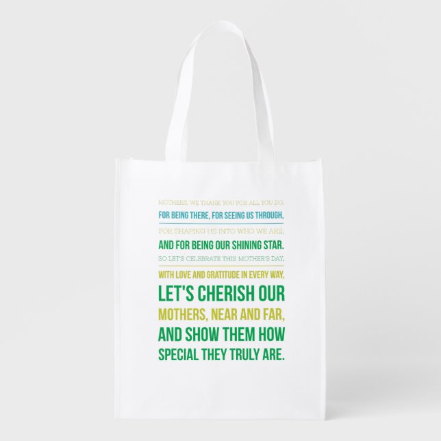 mothers day poem2   grocery bag (Front)