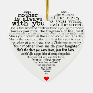Mother's day poem ceramic ornament