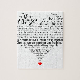 Mother's day poem jigsaw puzzle