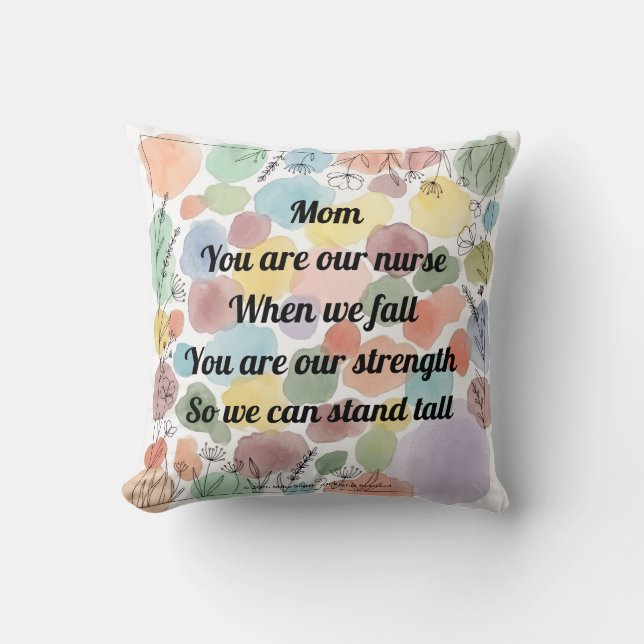 Mother's Day Poem Throw Pillow (Front)