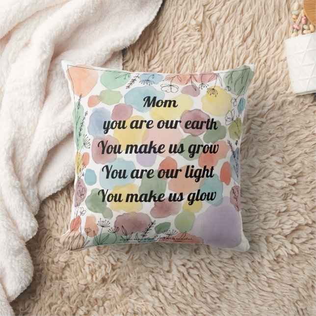 Mother's Day Poem Throw Pillow (Blanket)