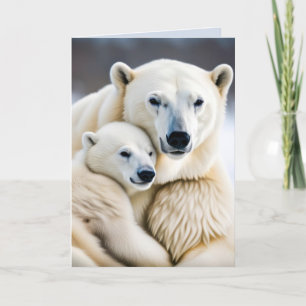 Mother's Day Polar Bears Holiday Card