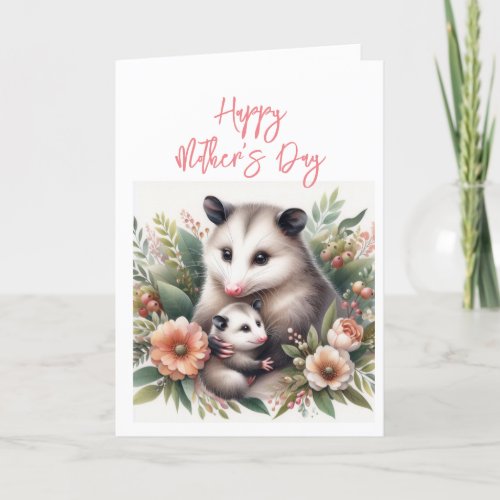 Mothers Day Possum Greeting Card