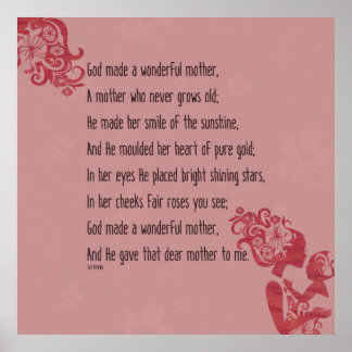 Mothers Day Poem Posters | Zazzle