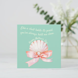 Mother's Day Precious Pearl Customize Message Holiday Card