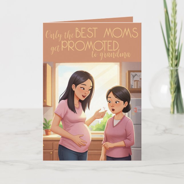 Mother's Day Pregnancy Announcement card (Front)