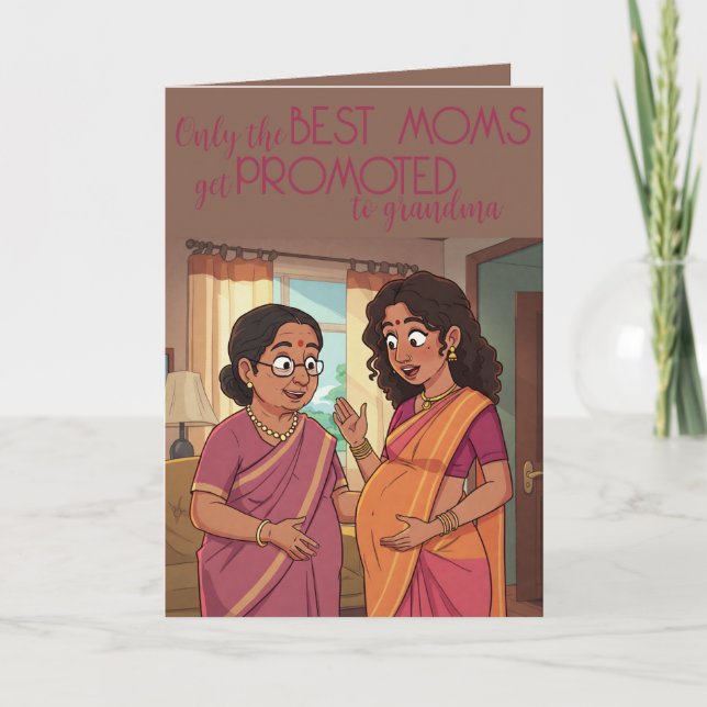 Mother's Day Pregnancy Announcement card (Front)