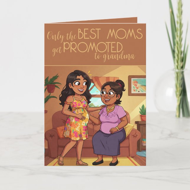 Mother's Day Pregnancy Announcement card (Front)