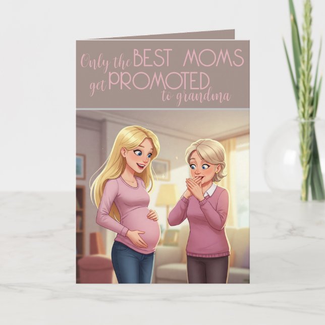 Mother's Day Pregnancy Announcement card (Front)