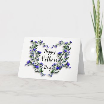 Mother's Day - Pretty Floral Heart 2 Card by steelmoment at Zazzle