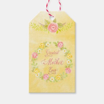 Mother's Day -  Pretty Watercolor Roses 3 Wa Gift Tags by steelmoment at Zazzle