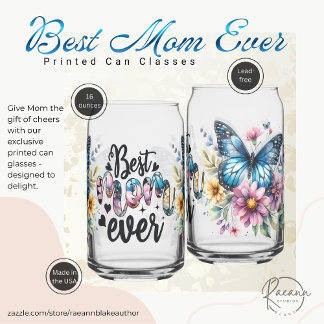 Mother's Day Printed Can Glasses