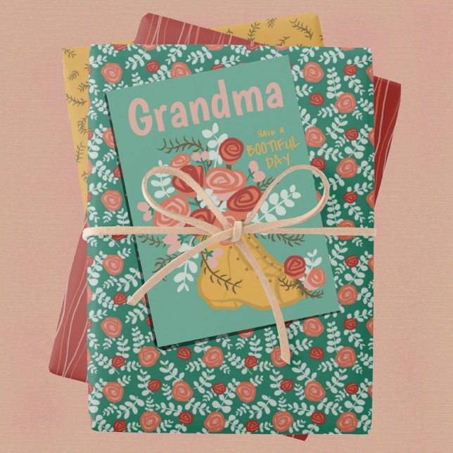 Mother's Day Punny Floral Collection  Wrapping Paper Sheets (Creator Uploaded)