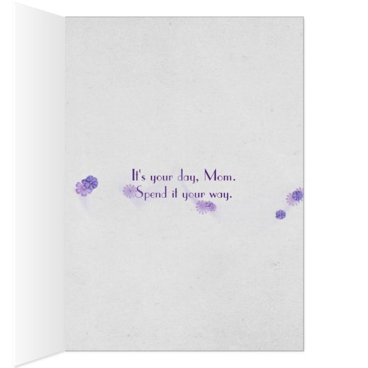 Mother's Day purple tulips and wine (Inside (Right))