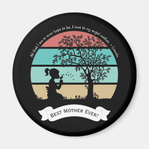 Mother's Day Quote Sitting Under Tree Angel Mother Magnet