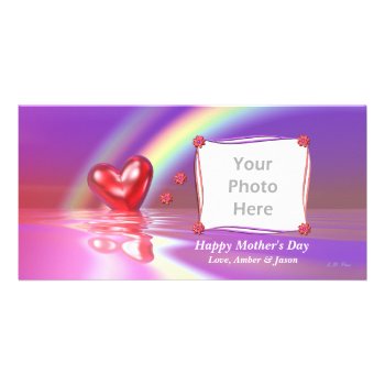 Mother's Day Rainbow Heart Card by xfinity7 at Zazzle