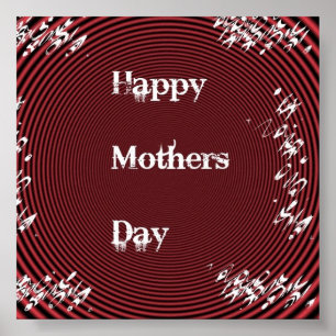 Mothers Day Red Poster