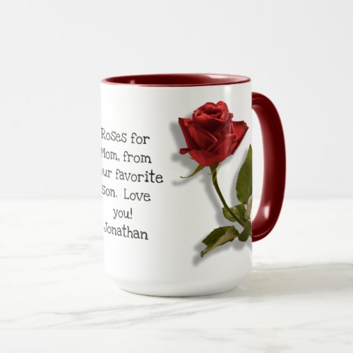 Mothers Day _ Red Roses _ Floral Photography Mug