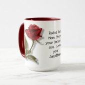 Mothers Day - Red Roses - Floral Photography Mug (Front Left)