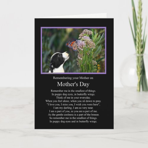 Mothers Day Remembrance with Spiritual Poem Card