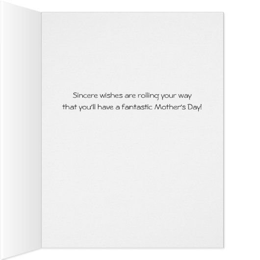 Mother's Day Retro Bicycle with Flower Basket BIG (Inside (Right))