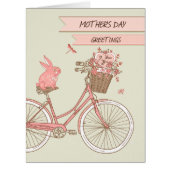 Mother's Day Retro Bicycle with Flower Basket BIG (Front)