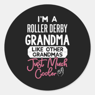 Mothers Day Roller Derby Grandma Classic Round Sticker